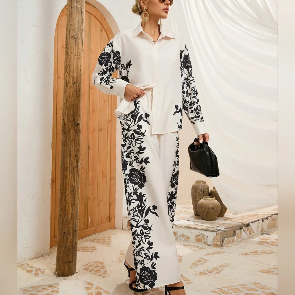 Women'S Printed Two-Piece Set - Picture 3 of 5